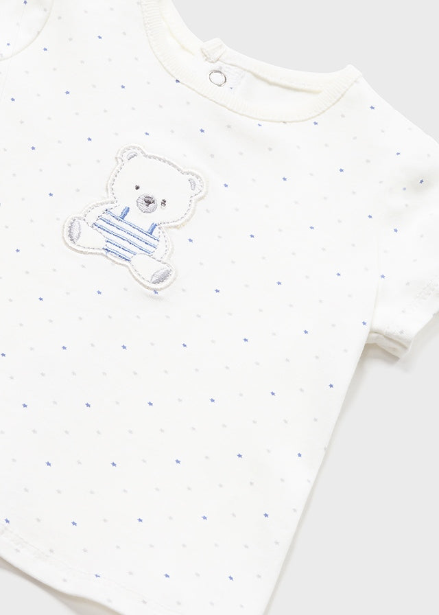 Completo salopette con t-shirt per neonato Mayoral