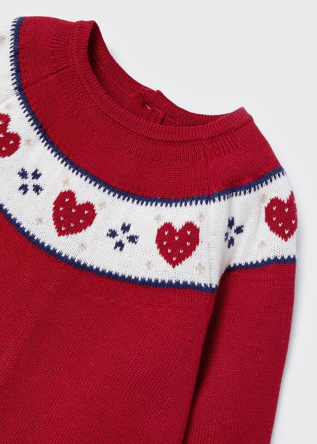 Vestito tricot con cuffietta per neonata Mayoral